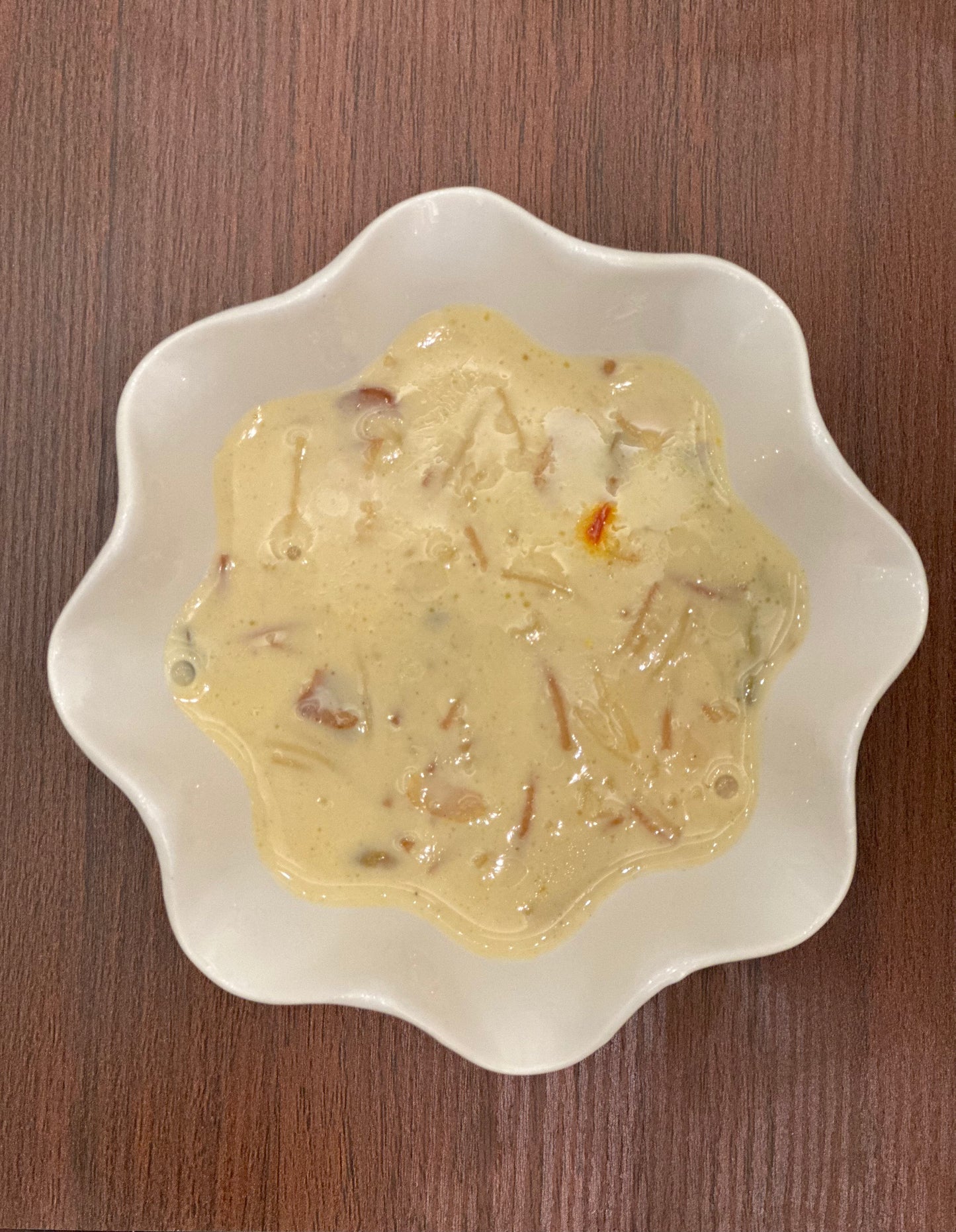 Custard with vermicelli